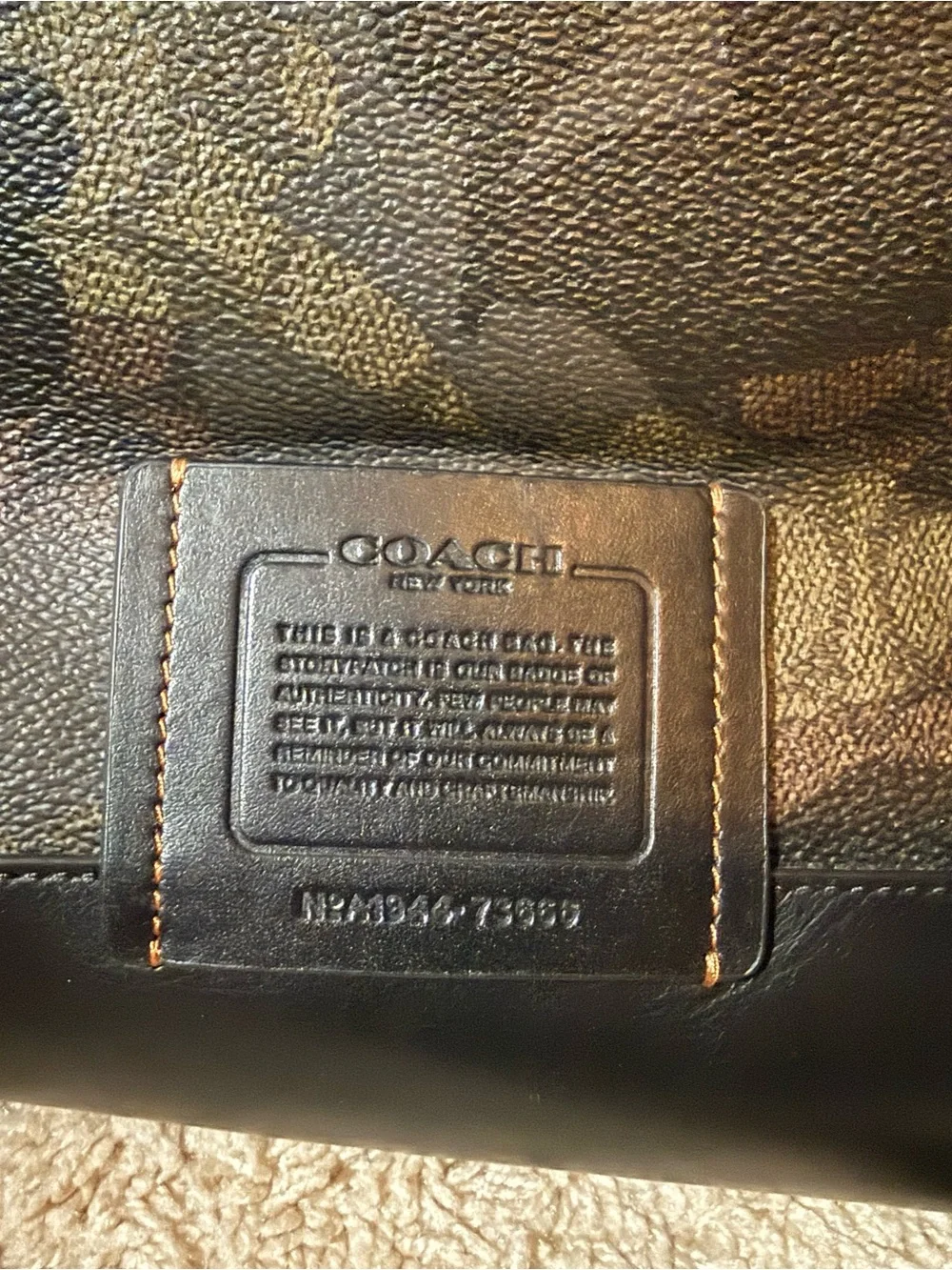 Coach Men’s Academy Tote in Signature Canvas with Camo Print